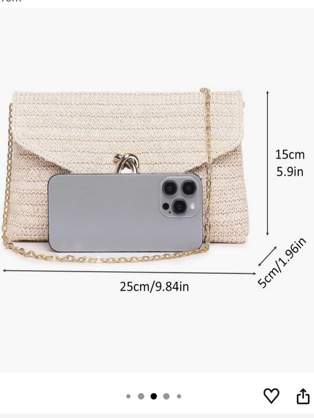 Straw Women Evening Bag Stylish Handbag Shoulder Bag - Picture 5 of 9